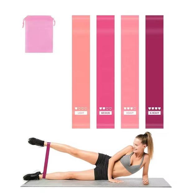 Träningsband 5-pack Rosa